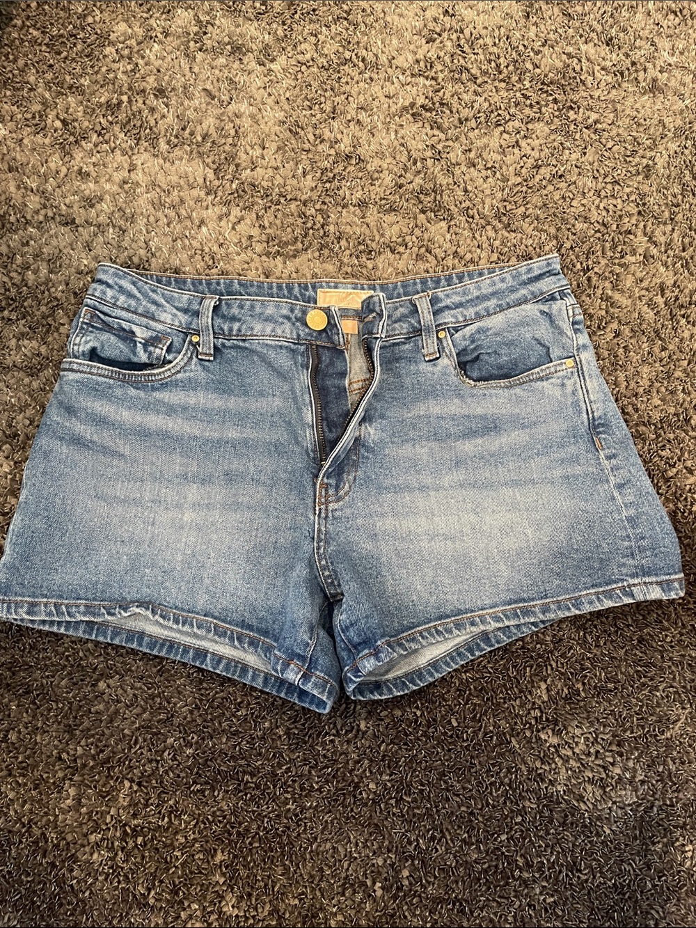Kut from the Kloth Light Blue High-Rise Denim Shorts